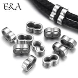 10pcs Double Hole Beads for 3mm-6mm Round Leather Bracelet DIY Jewelry Making