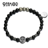 5pcs 316L Stainless Steel Round Cross Charms Beads 2mm Small Holes Beads
