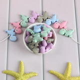 Kovict 10Pcs Dinosaur Silicone Beads Baby Teether DIY Jewelry Accessories