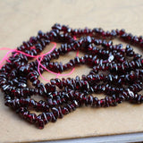 Red Natural Garnet Chip Beads for Jewelry Making