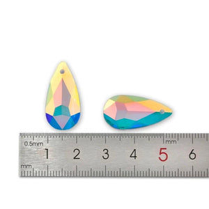 12x24mm Crystal Drop Beads Pear Shape Pendant Charms Rhinestones 10pcs/lot
