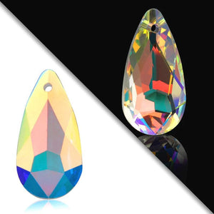 12x24mm Crystal Drop Beads Pear Shape Pendant Charms Rhinestones 10pcs/lot