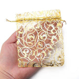 10pcs/Lot 7x9 9x12mm Bronzing Organza Bag Wedding/Christmas Favor Pouches