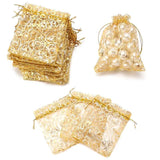10pcs/Lot 7x9 9x12mm Bronzing Organza Bag Wedding/Christmas Favor Pouches