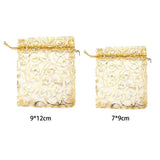10pcs/Lot 7x9 9x12mm Bronzing Organza Bag Wedding/Christmas Favor Pouches