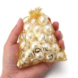 10pcs/Lot 7x9 9x12mm Bronzing Organza Bag Wedding/Christmas Favor Pouches