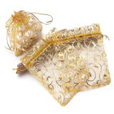 10pcs/Lot 7x9 9x12mm Bronzing Organza Bag Wedding/Christmas Favor Pouches