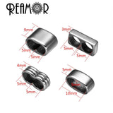 10pcs Stainless Steel 6/5mm Spacer Metal Beads For Leather Bracelet DIY