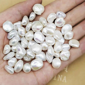 Baroque Freshwater Pearl Beads 11mm No Hole Round DIY Jewelry Making