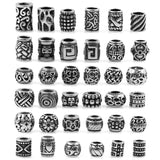 Retro Round European Spacer Bead Charm Men Bracelet Jewelry