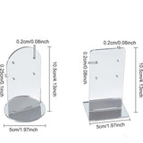 2Pcs Acrylic Earring Display Board Transparent Storage Rack