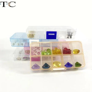Colorful Beaded Accessory Box 10 Grid Loose Bead Storage Box
