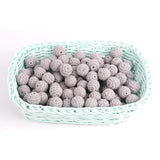10Pcs 16mm Wool Crochet Bead Baby Teether DIY Nursing Neckl