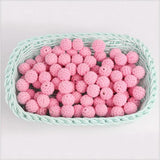 10Pcs 16mm Wool Crochet Bead Baby Teether DIY Nursing Neckl
