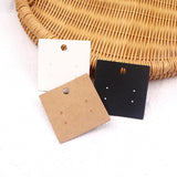 30Pcs 5x5cm Earrings Display Cards Jewelry Earring Packaging Card 350gsm Paper