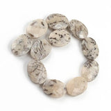 Faceted Oval Stone Beads for Jewelry Making DIY Bracelet 11pcs