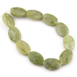Faceted Oval Stone Beads for Jewelry Making DIY Bracelet 11pcs