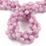 Natural Angelite Stone Faceted Sharp Column Beads 15''
