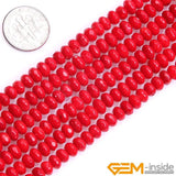 Red Coral Rondelle Spacer Beads 15 inch Strand