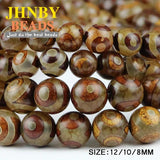 Tibetan Dzi Eyes beads 8/10/12MM Round Loose beads for DIY