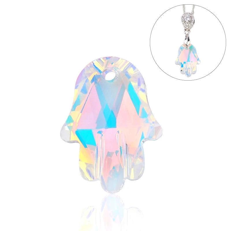 12pcs 14x18mm Crystal Charms Hand Pendant Palm Beads Gems Rhinestones