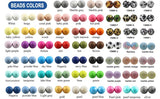 50Pcs 15mm Silicone Round Teething Beads DIY Pacifier Chain Chewable Nursing
