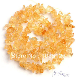 5-8mm Natural Citrines Freeform Gravel Beads Strand for DIY Jewelry Making