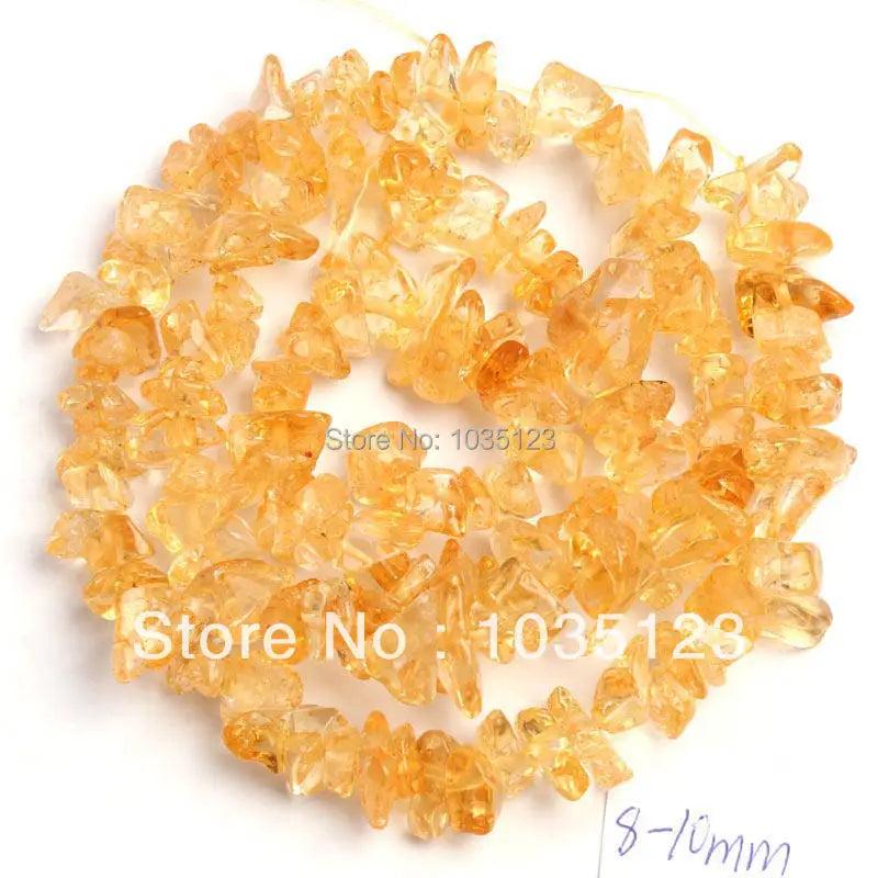 5-8mm Natural Citrines Freeform Gravel Beads Strand for DIY Jewelry Making