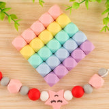 Kovict 14mm Hexagon Silicone Beads for Necklace Making