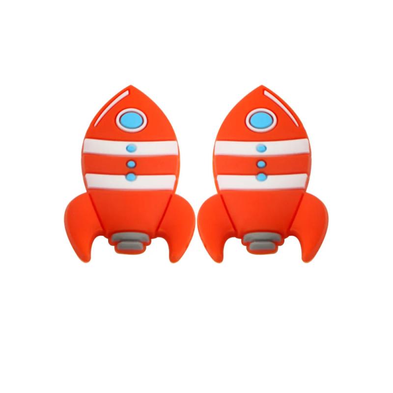 10pcs Silicone Bead Rocket Shape BPA DIY Jewelry Accessories