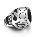 Stainless Steel Slider Skull Beads Large Hole 13*8mm Slide Charms