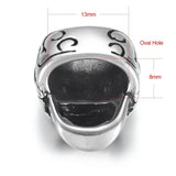 Stainless Steel Slider Skull Beads Large Hole 13*8mm Slide Charms