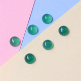 5pcs Green Agate Cabochons Round 4/6/10mm for Jewelry Making DIY