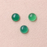 5pcs Green Agate Cabochons Round 4/6/10mm for Jewelry Making DIY