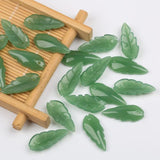50pcs Leaves Shaped Lampwork Beads Glass Beads Jewelry Making Ring Accessories