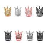 10mm CZ Spacer Crown Bead Brass Pave Cubic Zirconia Beads Jewelry DIY