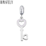 316L Stainless Steel Key Shape Pendant for DIY Jewelry Making