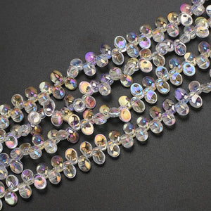100Pcs Czech Glass Teardrop Beads 6x8/6x12mm Crystal Pendant DIY Craft Beads