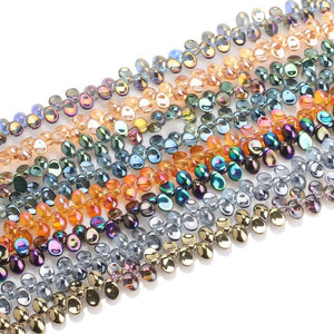 100Pcs Czech Glass Teardrop Beads 6x8/6x12mm Crystal Pendant DIY Craft Beads