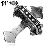 12*6mm Antique Stainless Steel Cross Spacer Charm Beads for DIY Jewelry Making
