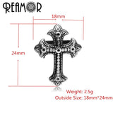 12*6mm Antique Stainless Steel Cross Spacer Charm Beads for DIY Jewelry Making