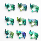 20Pcs Multicolor Elephant Pendants Glass Beads For Jewelry Making DIY