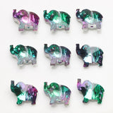 20Pcs Multicolor Elephant Pendants Glass Beads For Jewelry Making DIY