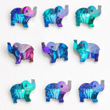 20Pcs Multicolor Elephant Pendants Glass Beads For Jewelry Making DIY