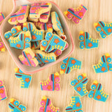 10pcs Baby Silicone Beads Heart Guitar for DIY Pacifier Chain Necklace