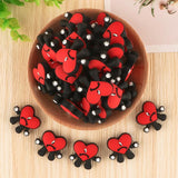 10pcs Baby Silicone Beads Heart Guitar for DIY Pacifier Chain Necklace