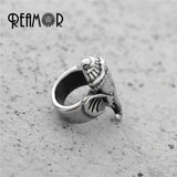 Ganesha Buddhism 6/8mm Stainless Steel Beads for Men Leather Bracelet