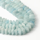6x11mm Natural Aquamarines Stone Beads Irregular Rhombus Loose Spacer Beads