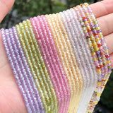 3x2mm Faceted CZ Rhinestone Beads Multicolor Round Loose Beads