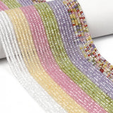 3x2mm Faceted CZ Rhinestone Beads Multicolor Round Loose Beads